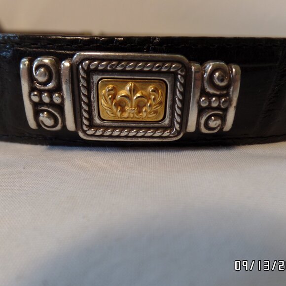 Brighton Women's Greco-Roman Leather Belt Museum Collection S21003 Beautiful Blk - Picture 7 of 16